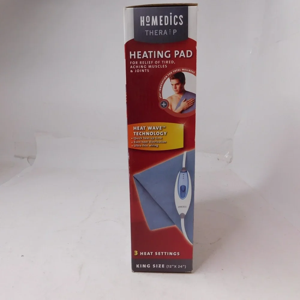 HoMedics HP-300 Therapy Heating Pad Moist/Dry Heat Pain Relief Electric King Siz